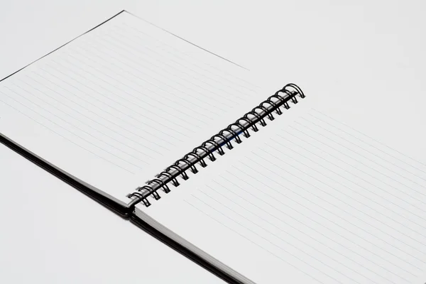 Defter arka plan açık görünüm ile spiral ciltleme — Stok fotoğraf