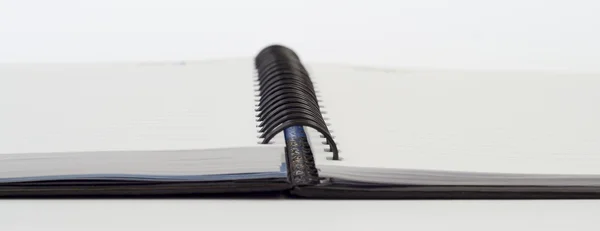 Notebook background open view with a spiral binding — Stock Photo, Image