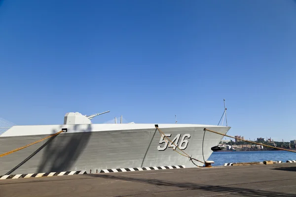 Vojenské lodě na kotvení — Stock fotografie