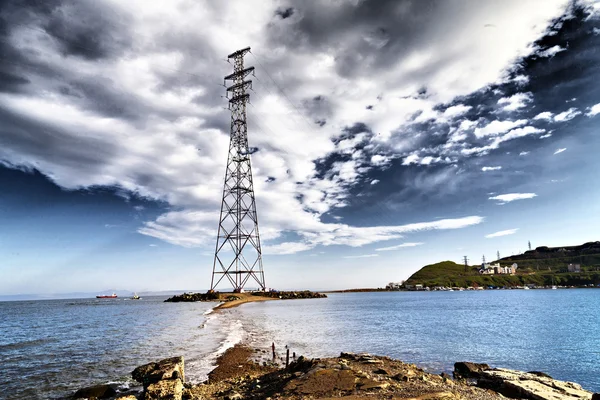 Power line podpora — Stock fotografie