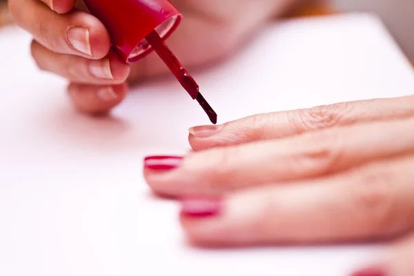 Coloring of nails — Stock Photo, Image