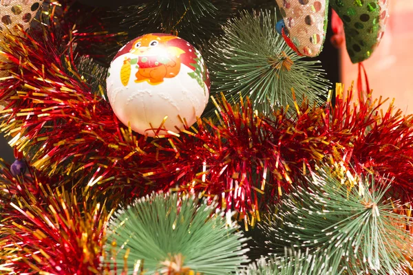 Spheres on a fir-tree — Stock Photo, Image