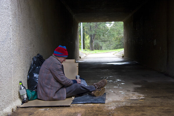 Бездомный находит убежище
