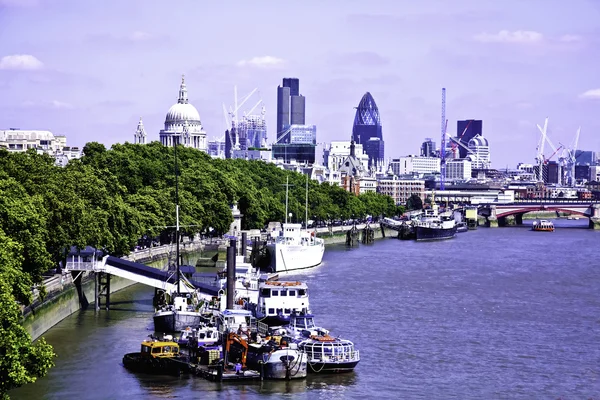 Panoramę rzeki Tamizy i london — Zdjęcie stockowe