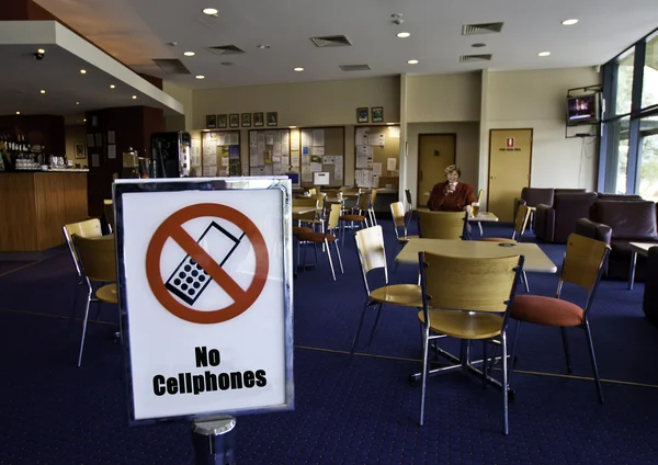 Use of cellphones banned in clubhouse — Stock Photo, Image
