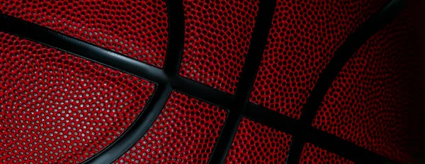 Тщательная Деталь Текстуры Баскетбольного Мяча Горизонтальный Плакат Спортивной Тематики Поздравительные — стоковое фото
