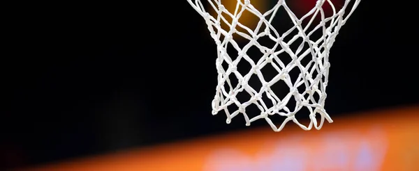 Pallacanestro Sfondo Scuro Concetto Banner Art Manifesto Tema Sportivo Orizzontale — Foto Stock