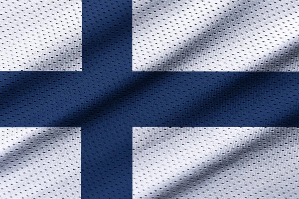 Финляндский Флаг Текстурному Спорту Горизонтальный Плакат Спортивной Тематики Поздравительные Открытки — стоковое фото