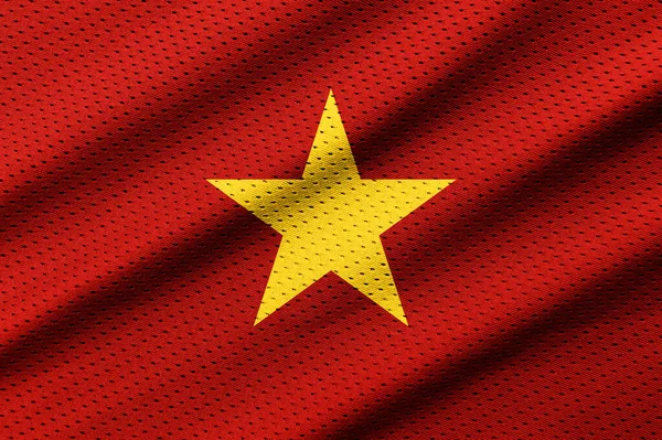 Drapeau Vietnam Sur Les Sports Texture Affiche Thème Sport Horizontal — Photo