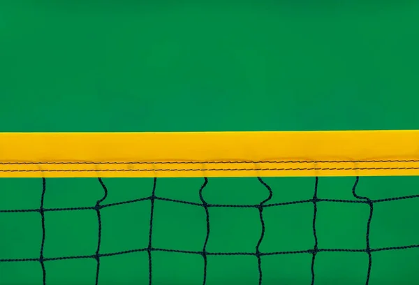 Літні Ігри Фону Пляжний Волейбол Або Тенісна Мережа Проти Зеленого — стокове фото