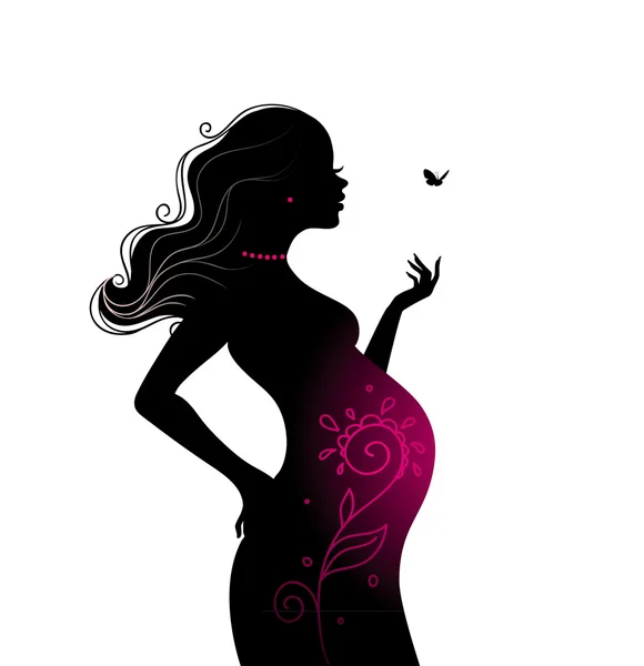 Illustration vectorielle de la femme enceinte — Image vectorielle