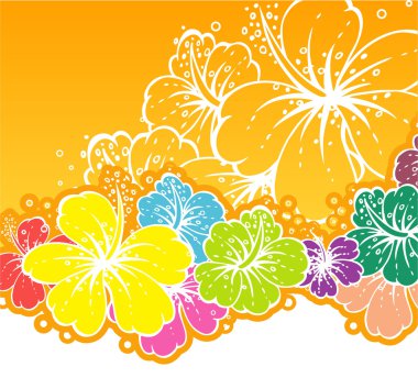 vektör çizim çiçek arka