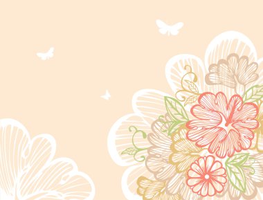 vektör çizim çiçek arka