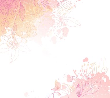 Çiçek arkaplanının vektör çizimi