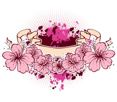 Çiçek arkaplanının vektör çizimi