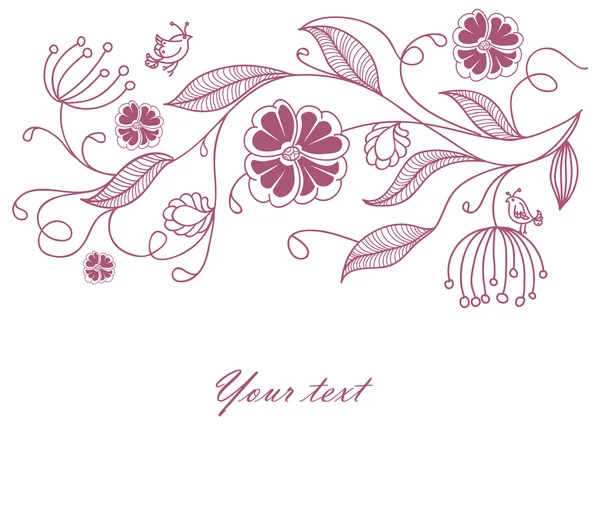 Illustration vectorielle du dos floral — Image vectorielle