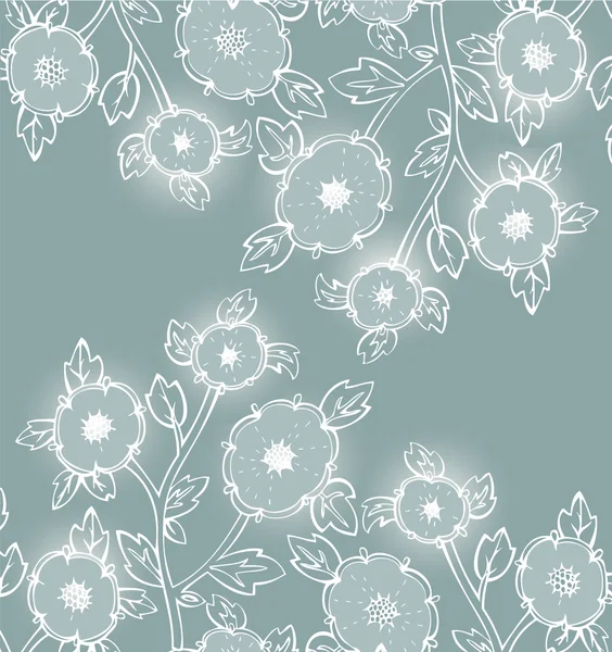 Vectorillustratie van floral rug — Stockvector