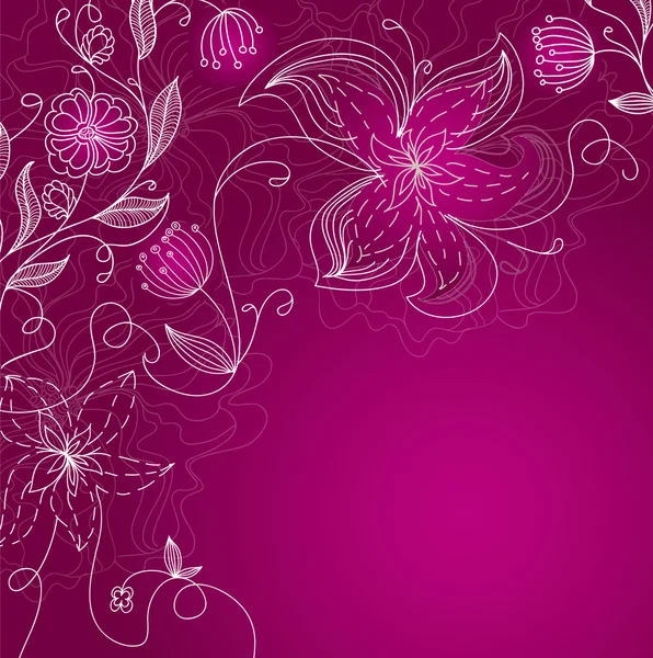 Illustration vectorielle du dos floral — Image vectorielle