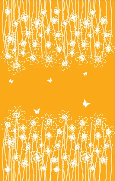 Vector illustration of floral back — Stock Vector