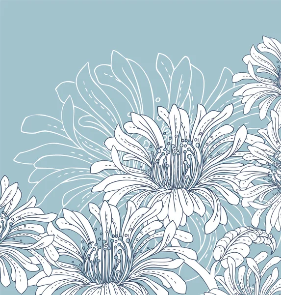 Ilustración vectorial de espalda floral — Vector de stock