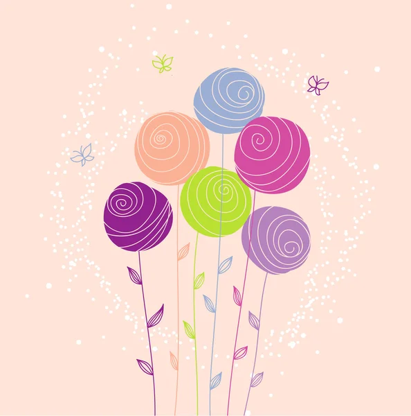 Illustration vectorielle du dos floral — Image vectorielle