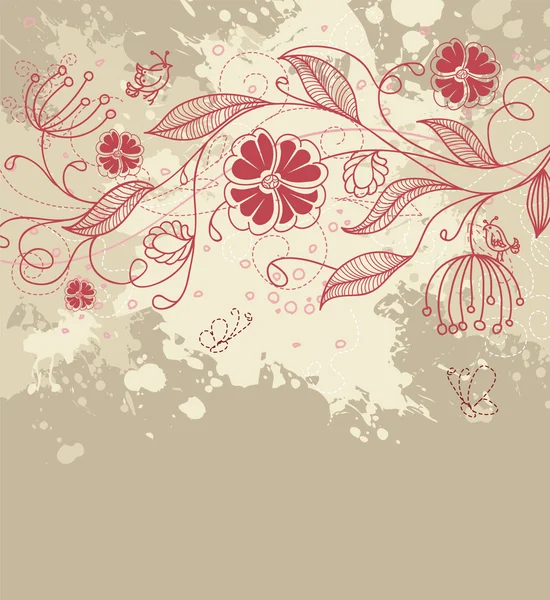 Illustration vectorielle du fond floral — Image vectorielle