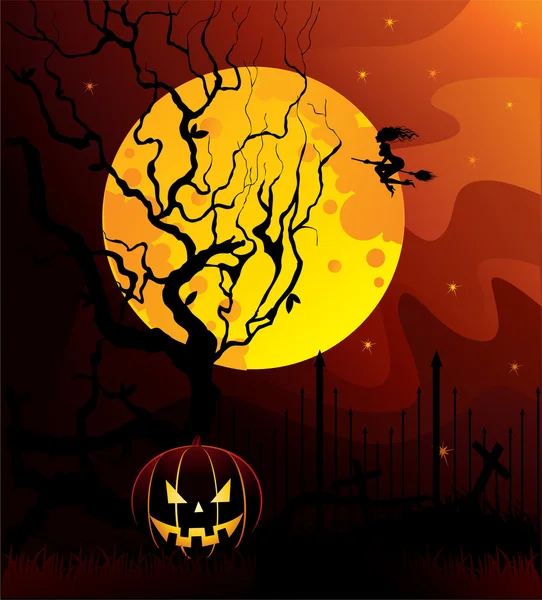 Halloween dos sombre, illustration vectorielle — Image vectorielle