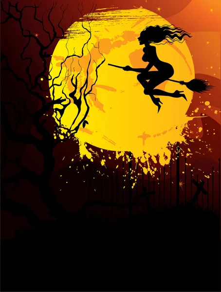 Halloween dos sombre, illustration vectorielle — Image vectorielle