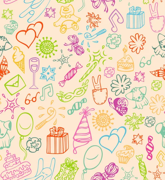 Happy birthday pattern — Stock Vector