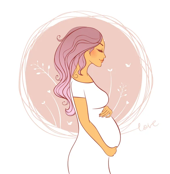 Illustration vectorielle de la femme enceinte — Image vectorielle