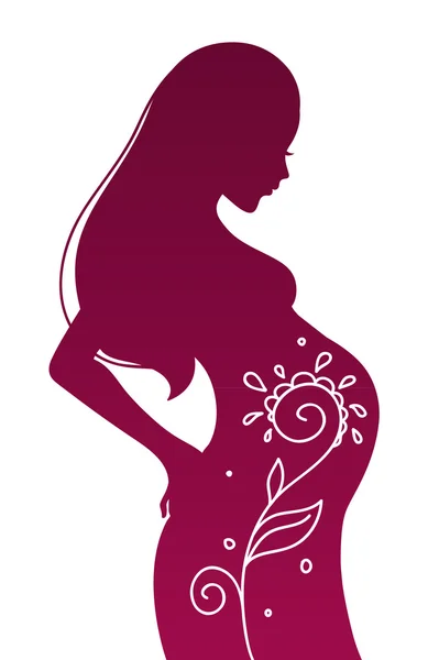 Vector illustration of Pregnant woman — Stock Vector