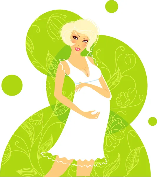 Vector illustration of Pregnant woman — Stock Vector