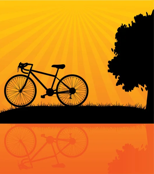 Fiets, vectorillustratie — Stockvector