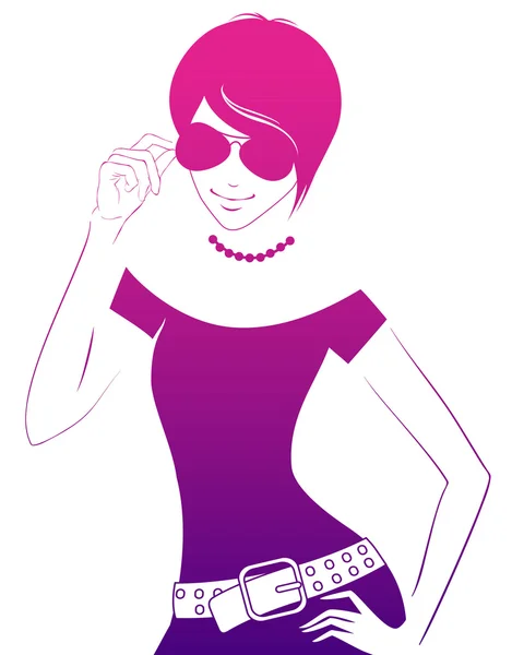 Woman in sunglasses — Stock Vector