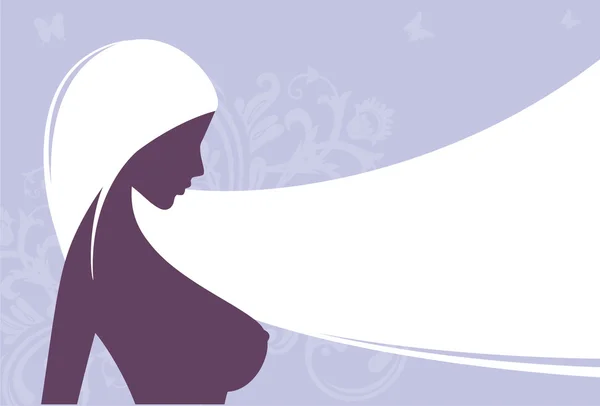 Ilustración vectorial de belleza mujer pic — Vector de stock