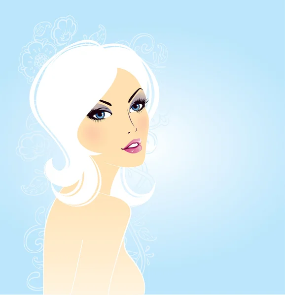 Vector illustration of Beauty woman pic — Stock Vector