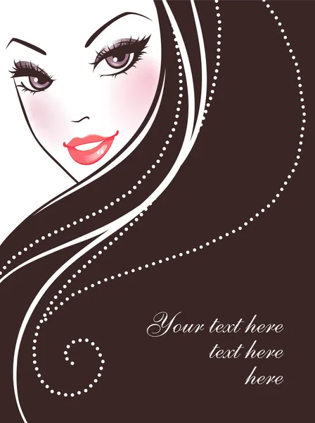 Vector ilustración de la mujer belleza — Vector de stock