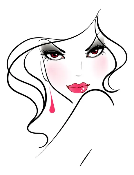 Vector ilustración de la mujer belleza — Vector de stock