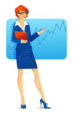 İş kadınının vektör illüstrasyonu