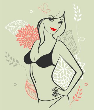 Güzellik çiçek kadın