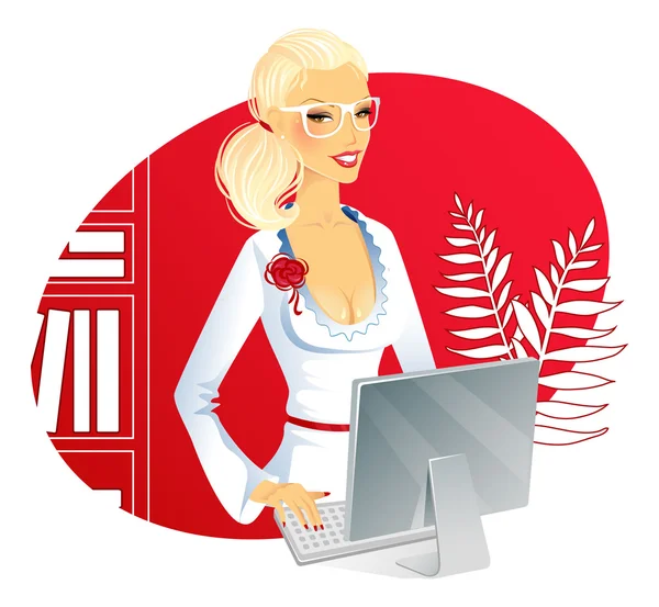Vektorová ilustrace Businesswoman — Stockový vektor