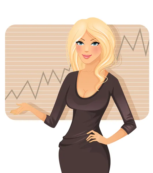 Illustration vectorielle de Businesswoman — Image vectorielle