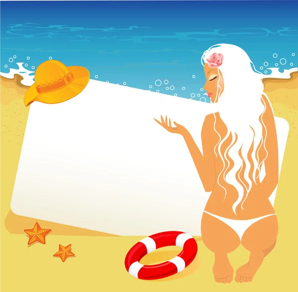 Illustration vectorielle de Summer woman — Image vectorielle