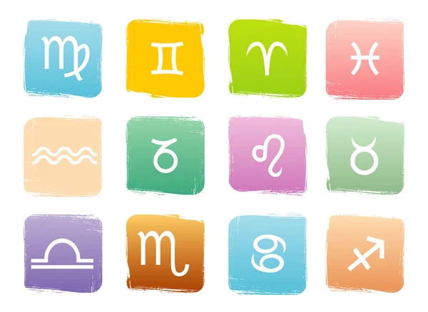 Horoscope zodiac signs, vector set — Stock Vector