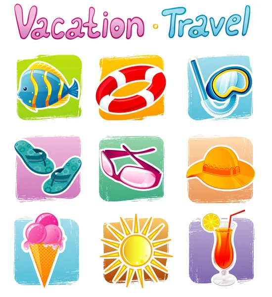 Vector illustration of Travel set — Stock Vector