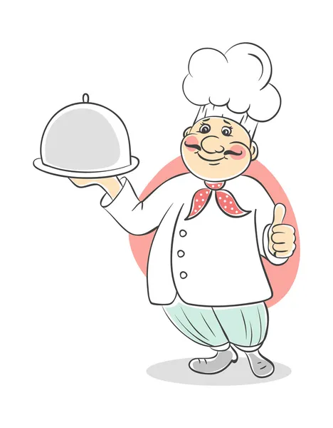 Vektor ilustrasi koki tukang masak - Stok Vektor