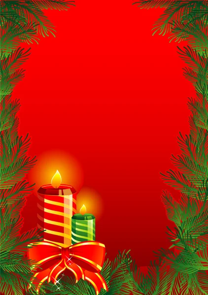 Christmas candles — Stock Vector