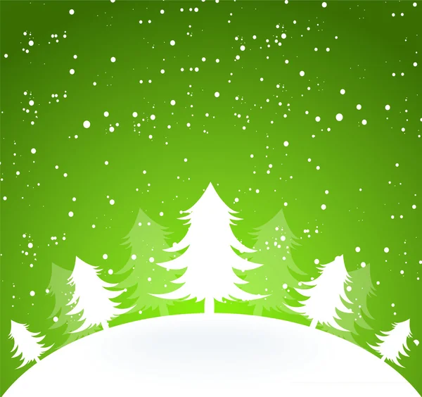 クリスマスツリーのベクトルイラスト — ストックベクタ