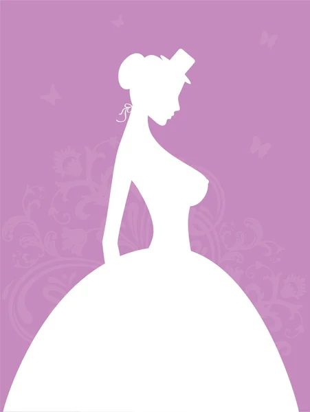 Elegant bride — Stock Vector