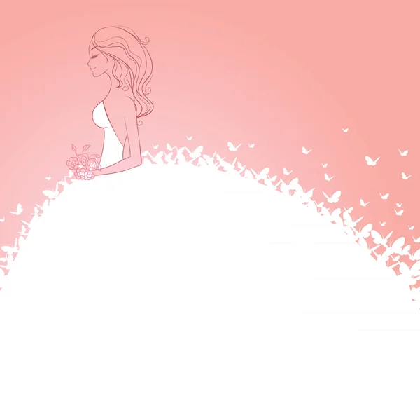 Élégante mariée — Image vectorielle
